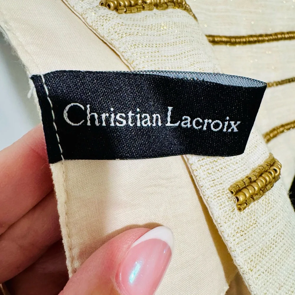 Christian‎ Lacroix Gold and Cream Sequin Table Runner